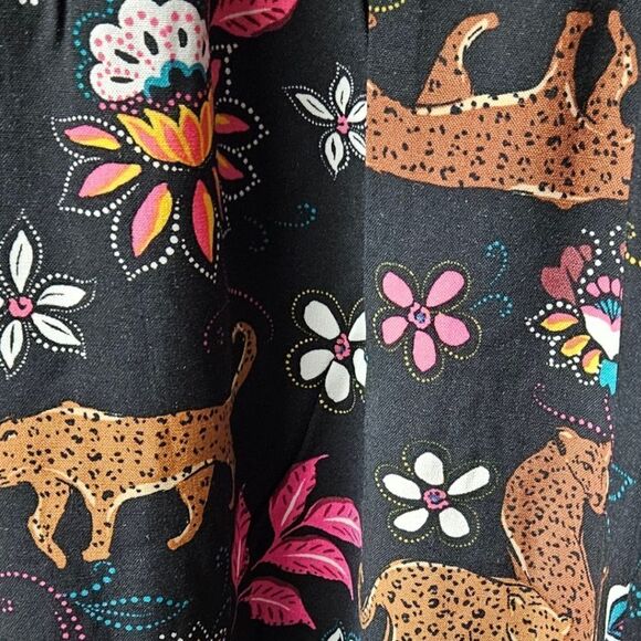 TORRID Midi Challis One Shoulder Tiered Dress With 🐆 leopard leaves print. - Picture 6 of 12